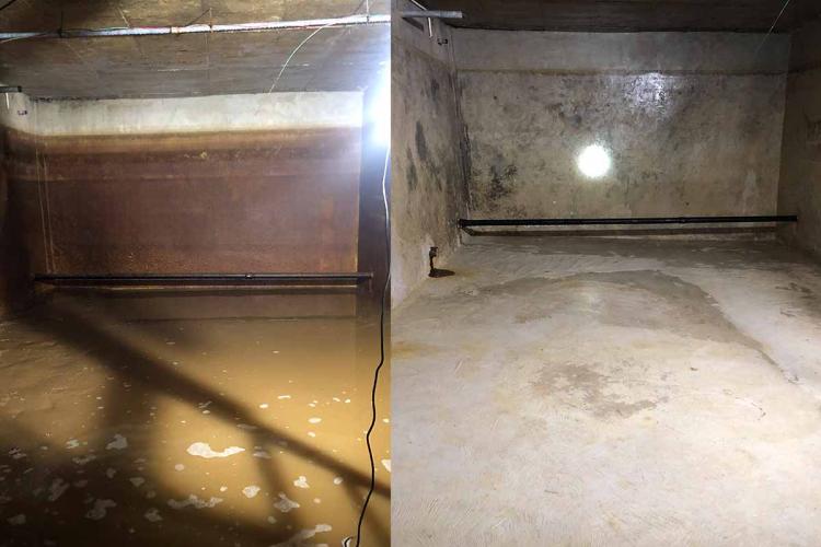 Underground concrete tank